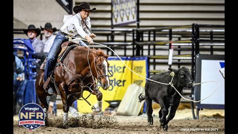 Shelby Boisjoli Leads Wrangler National Finals Breakaway Roping After