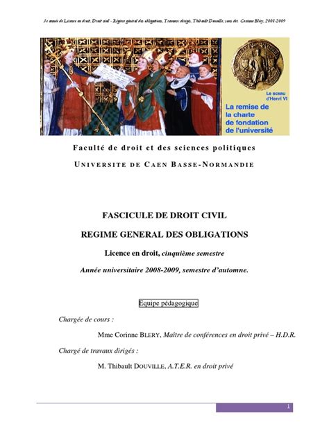 PDF Fascicule De Droit Civil Regime General Des Obligations DOKUMEN