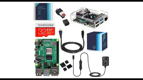 Vilros Raspberry Pi Model B Complete Starter Kit With Clear