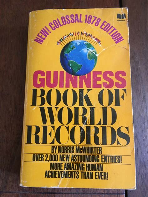 Libro Guinness de los Récords Mundiales 1978 Vintage PB Etsy