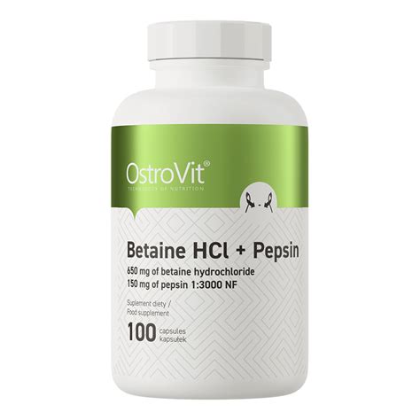 OstroVit Betaine HCl Pepsin 100 Caps 9 02 Official Store Of The