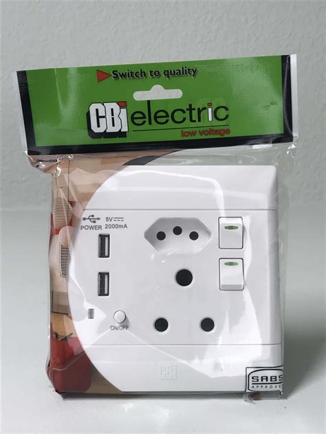 Cbi 4x4 Single Socket 1x Euro 2x Usb White Titan Supplies