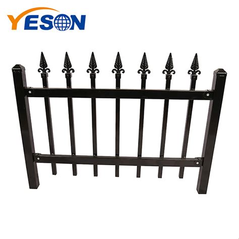 Powder Coated Fence Wrought Iron Fence Panel Galvanized Steel Fencing