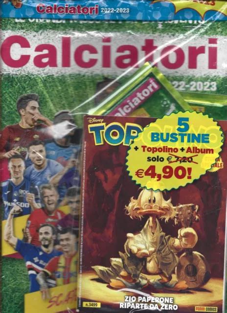 Album Calciatori Panini Starter Pack Con Topolino Bustine