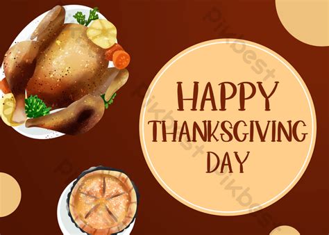 Happy Thanksgiving Turkey Brown Background | PSD Free Download - Pikbest