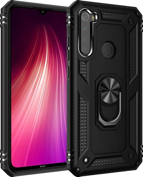 Vaku ® Xiaomi Redmi Note 8 Hawk Ring Shock Proof Cover With Inbuilt Kickstand Redmi Note 8