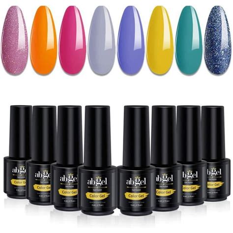 Nude Series Gel Vernis à Ongles Set 8 Couleurs UV LED Soak Off Gel Polish Kit pour Automne Hiver