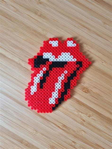 The Rolling Stones Logo Perler Beads Hamma Beads Ideas Easy Perler