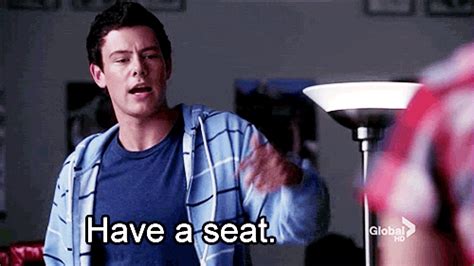 Image - HAVE A SEAT.gif | Glee TV Show Wiki | FANDOM powered by Wikia