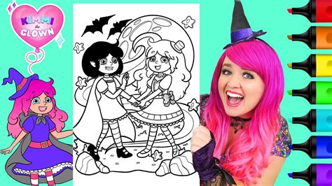 Coloring Kimmi The Clown And Vampire Girl Halloween Youtube