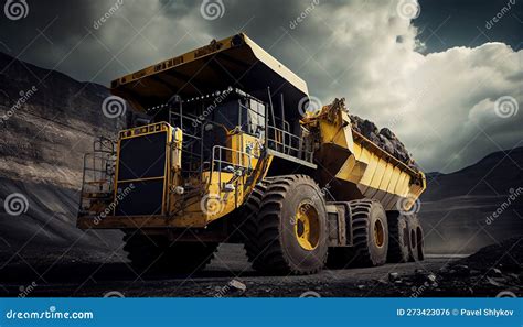 Large Quarry Dump Truck In Coal Mine Mining Equipment For The