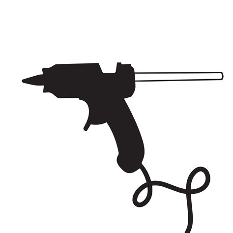 Dessin De Silhouette D Ic Ne Vectorielle De Pistolet Colle Noire Pour