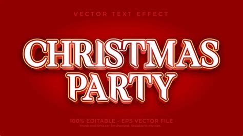 Premium Vector | Text Effect Christmas Party