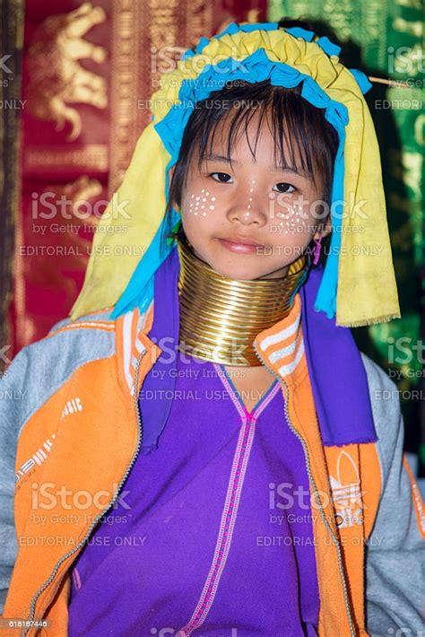 Karen Tribal Girl From Padaung Long Neck Hill Tribe Village Stock Photo