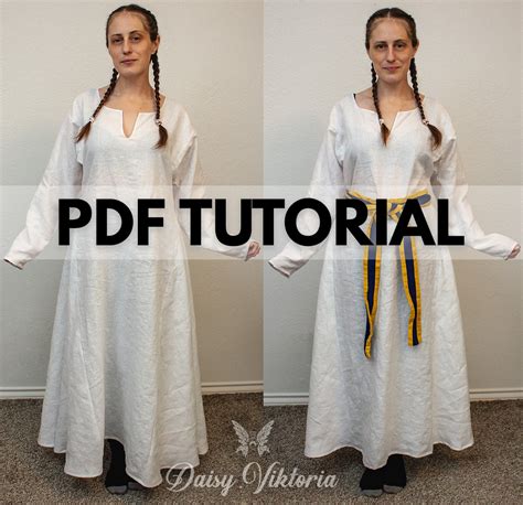 Medieval or Viking Dress T-Tunic or Under Tunic PDF Tutorial - SCA, Larp, Historical, Fantasy ...