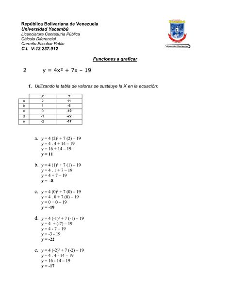 Cuestionario funciones a graficar carreño pablo PDF