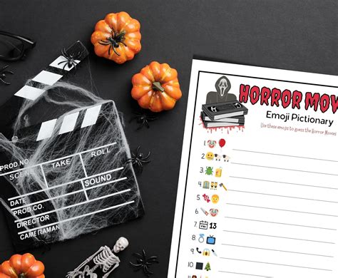 Horror Movie Emoji Party Game Halloween Trivia for Adults Printable ...