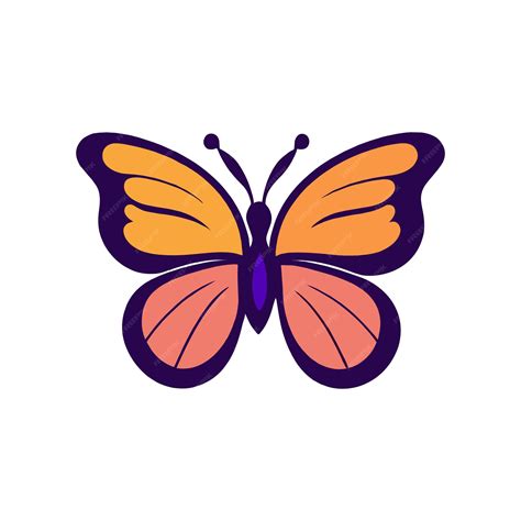 Premium Vector | Vector butterfly silhouette side view vector illustration