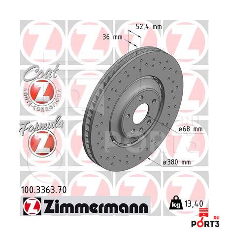 ZIMMERMANN 100336370 Тормозной диск