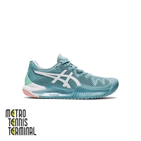 Jual Asics Gel Resolution Women Smoke Blue White Sepatu Tenis