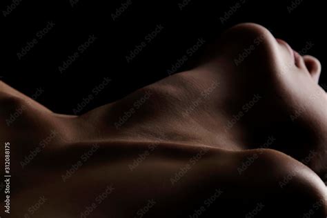Sensual Picture Of Woman S Neck Nude Photography With Visible Collarbones Stock Photo Adobe