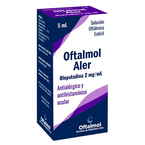 OFTALMOL ALER SOL OFTAL EST X 5 ML Laboratorios Indufar C I S A