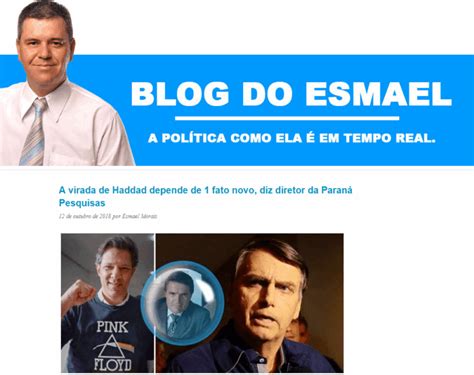 Blog Do Esmael Morais Divulga Pesquisa Realizado No Estado De Minas