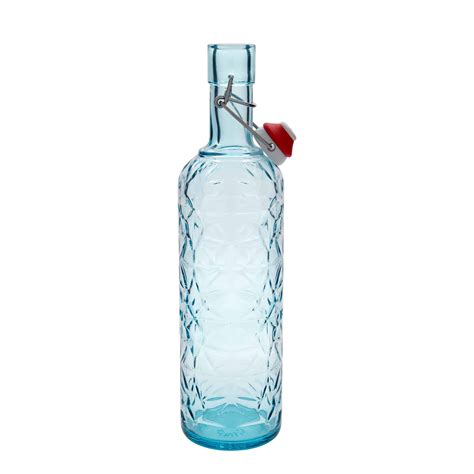 Bouteille En Verre 1 000 Ml Oriente Bleu Azur Bouchage Bouchon