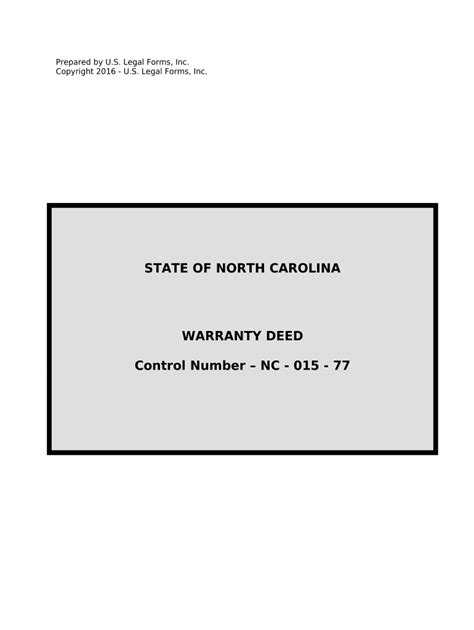 North Carolina General Warranty Deed From Individual To A Trust DocHub