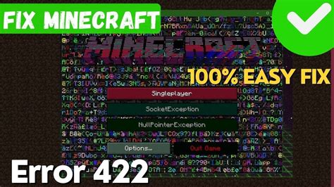 Minecraft Code 422 Glitch Fix 2023 Easy Fix YouTube