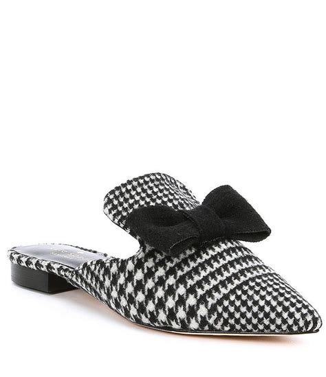 Kate Spade New York Karin Houndstooth Bow Mules Kate Spade Style Bow