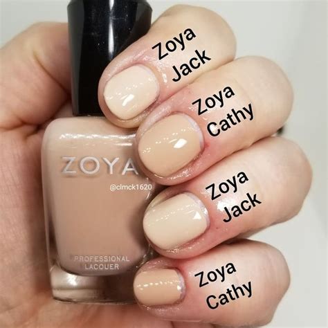 Comparison Swatches Zoya Jack Index Ring Zoya Cathy Middle