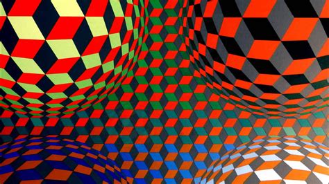 Op Art Of Vasarely Op Art Art Cube Art Lessons