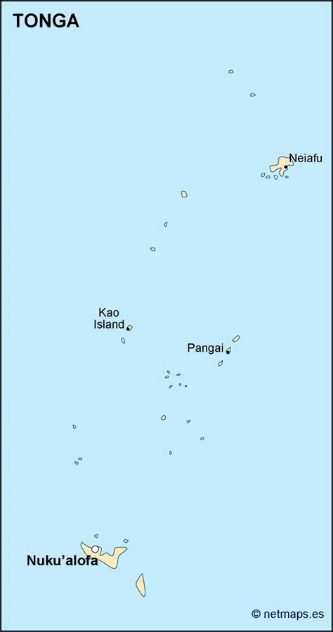 tonga political map. Eps Illustrator Map | Vector World Maps