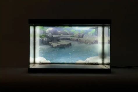 Azur Lane Acrylic Display Case With Lighting For Figure Kashino Hot Springs Relaxation Fanbase