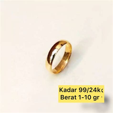 Jual Cincin Tunangan Berbentuk Ring Atau Belah Rotan Kadar Persen