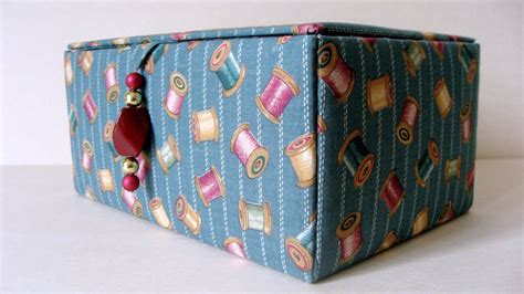 Sewing Box Storage Box With Lid Fabric Covered Storage Boxes Etsy