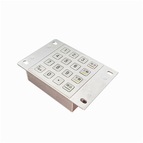 IP65 Stainless Steel ATM mã hóa Metal Pin Pad với 16 chìa khóa cho