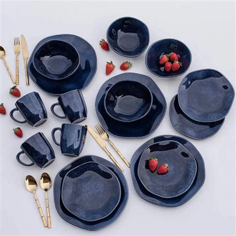 Aparelho De Jantar Azul Safira 20 Peças Oxford Porcelanas