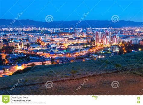 Krasnoyarsk Aerial Panoramic View Stock Photo Image Of Landmark Road