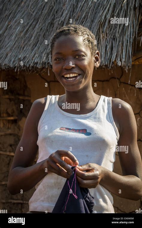 Zambian Village Girl Zambia Africa Stock Photo Alamy