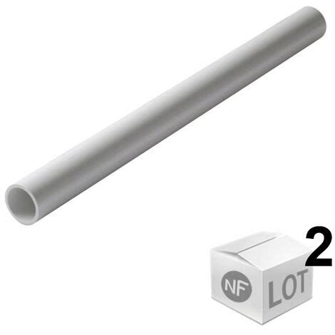 Lot de 2 Tubes PVC blanc NF diamètre 50 mm 2 mètres Nicoll