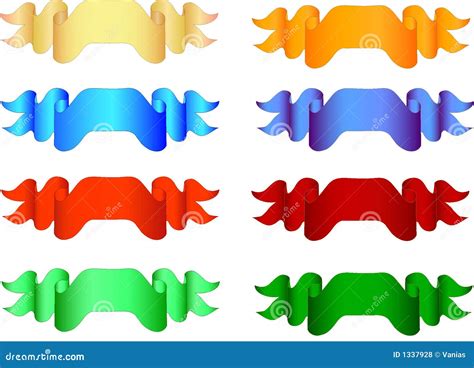 Different Banners Vector Illustration Stock Vector Illustration Of