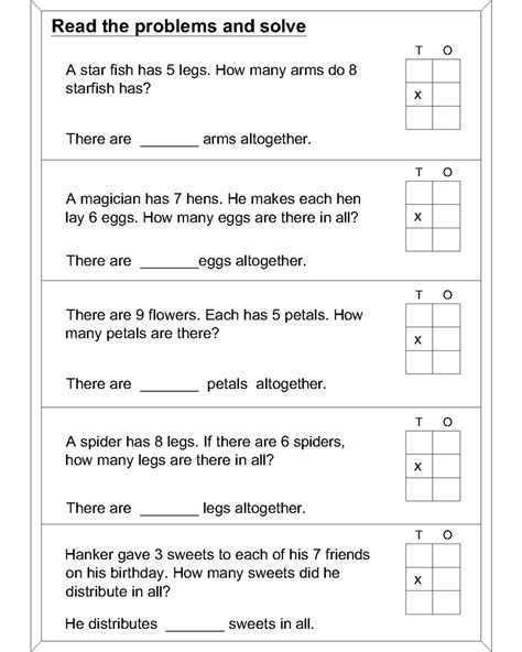 Multiplication worksheets for kids