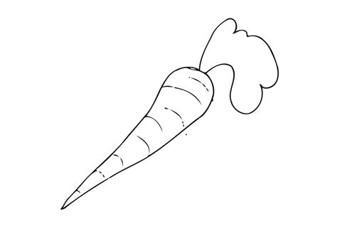 Carrot - Black And White Outline - Coloring Page-free - Coloring Home