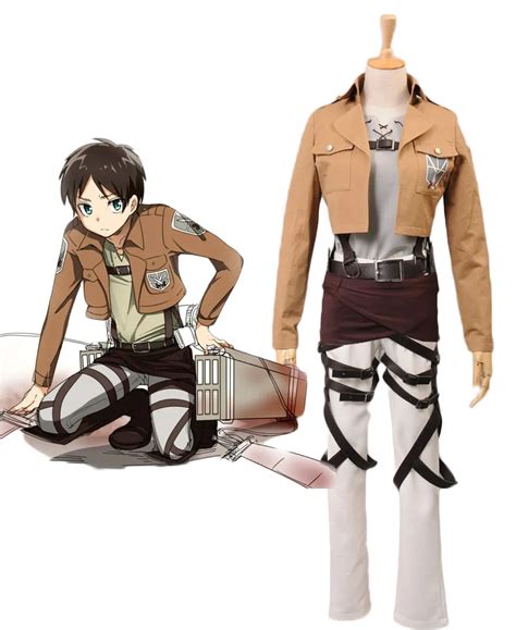 Eren Jaeger Cosplay Traje Ataque Em Titan Trainee Classe Cosplay Traje