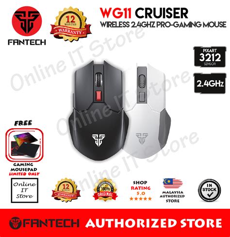 Fantech WG11 Cruiser 2400 DPI Wireless 2 4GHz Pro Silent Gaming Mouse