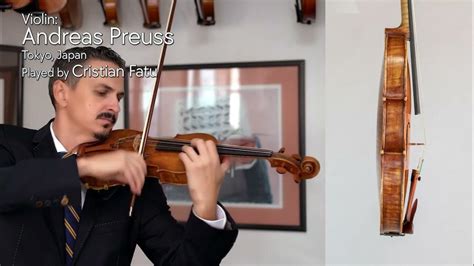 Andreas Preuss Violin Tokyo Japan Cristian Fatu At The Metzler Violin Shop Youtube