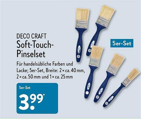 Deco Craft Soft Touch Pinselset Angebot Bei Aldi Nord