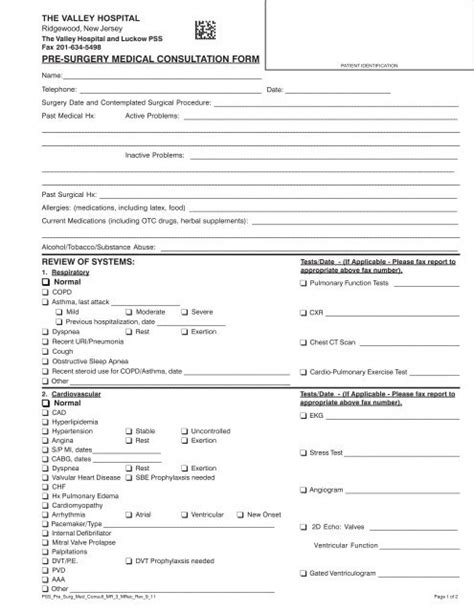 Hospital Forms And Systems